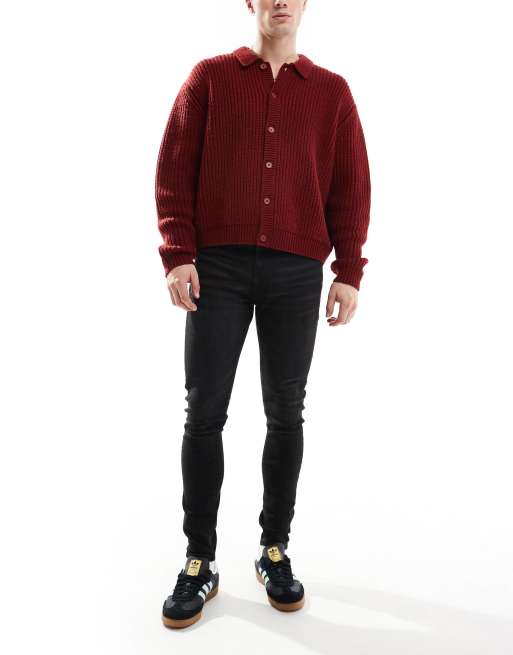 ASOS DESIGN - Spray on-jeans i power stretch i vasket sort