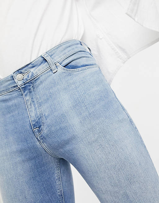 Spray on jeans with power stretch in light wash with heavy rips ASOS Herren Kleidung Hosen & Jeans Jeans Stretch Jeans 