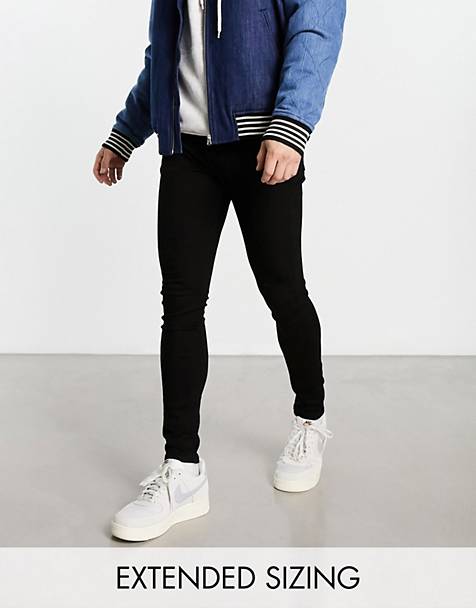 ASOS DESIGN spray on jeans with power stretch in black