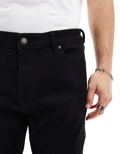 ASOS DESIGN spray on jeans with power stretch in black, 3 of 5