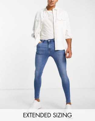 ASOS DESIGN spray on jeans with power stretch in classic wash - ASOS Price Checker