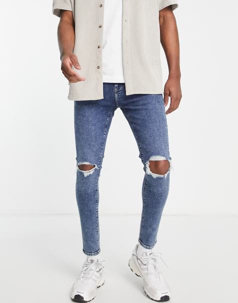 Habubu fiets filter Men's Ripped Jeans | Ripped Skinny & Distressed Jeans | ASOS