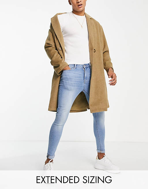 ASOS DESIGN spray on jeans with power stretch in light wash