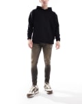 [ASOS DESIGN] ASOS DESIGN spray on jeans with power stretch in washed black with tint W29 L32 Washed black