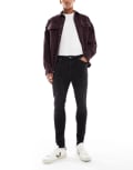 [ASOS DESIGN] ASOS DESIGN spray on jeans with power stretch in washed black W32 L34 Washed black