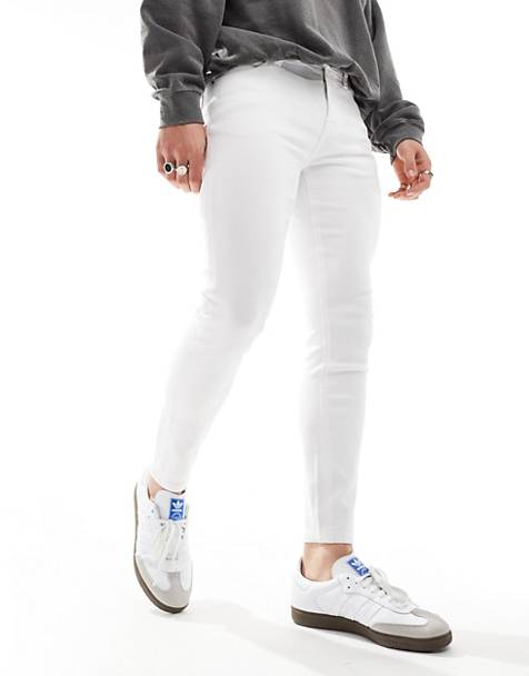 ASOS DESIGN spray on jeans with power-stretch in white
