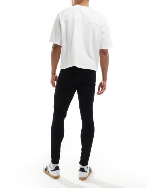 ASOS DESIGN spray on jeans with powerstretch in black