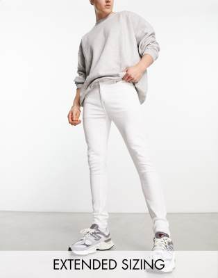 ASOS DESIGN spray on jeans with powerstretch white |