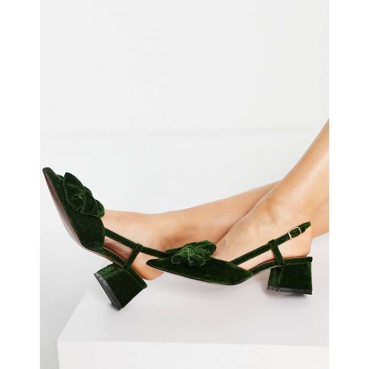 Asos green outlet heels