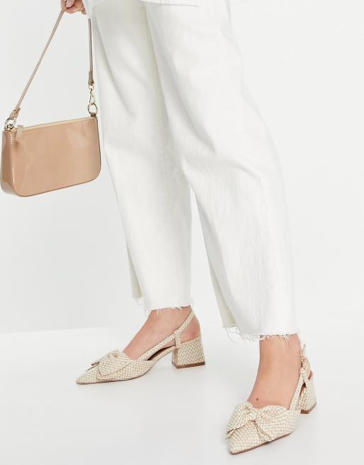 ASOS DESIGN Spring Scarpe con tacco medio e fiocco color