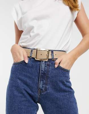 buckle khaki jeans