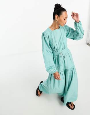 blue designer gown