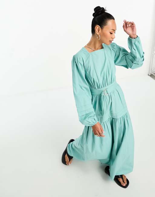 blue designer gown