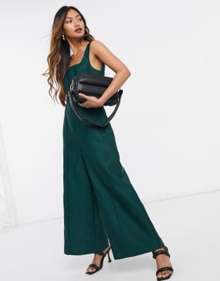 belted culotte jumpsuit