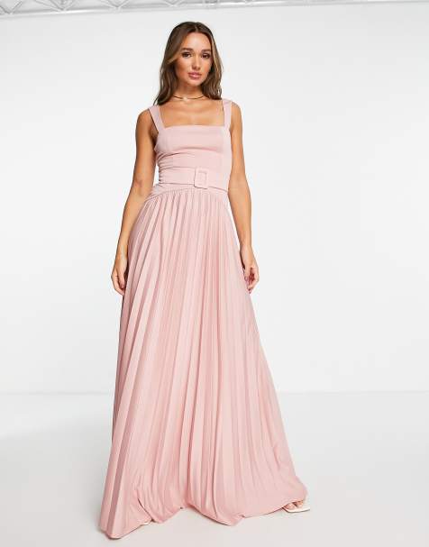 ASOS DESIGN embellished mini corset prom dress with oversized disc sequin  in rose