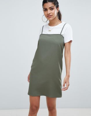 slip dress square neck