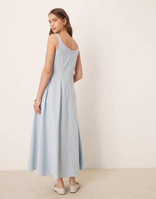 blue fitted maxi dress Navy Pleated with Cape Sleeves – Evening Party Dress – Noosgop making it perfect for Contemporary M Missoni Navy Blue Size:3X PLUS (24/26)