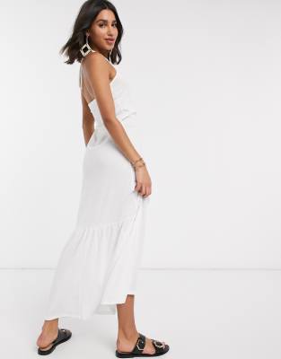 square neck halter dress