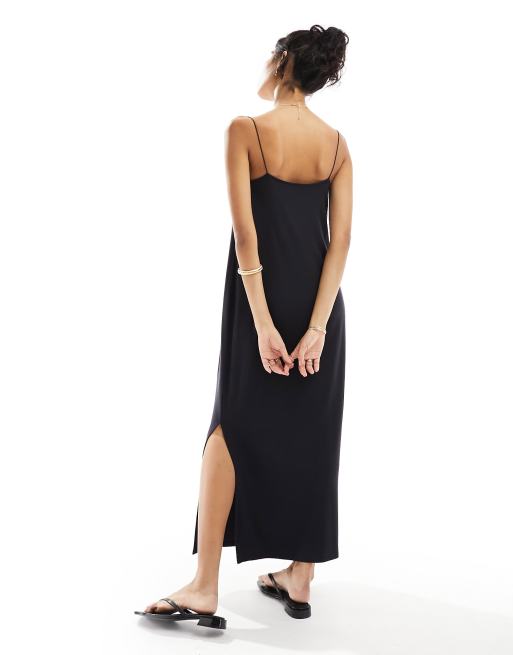 Asos black cami dress online