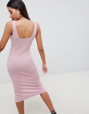 asos pink bodycon dress