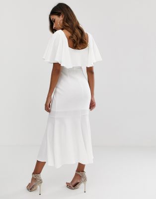 asos square neck midi dress
