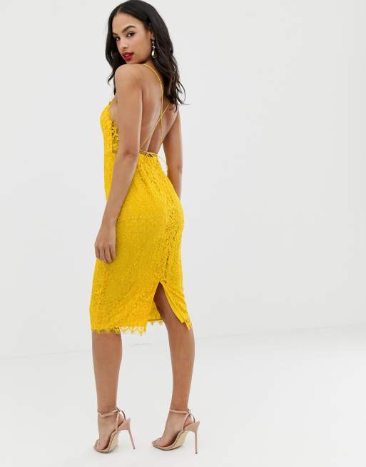 Asos lace cami midi pencil outlet dress