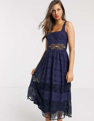 asos navy prom dress