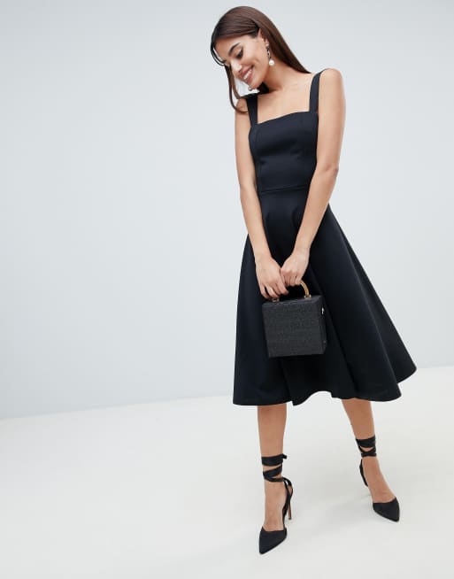 Asos square neck shop midi prom dress