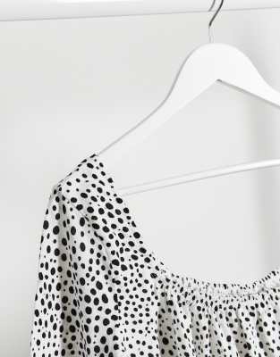 asos black and white spotty dress