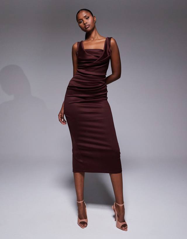 pencil bodycon dress ASOS DESIGN square neck pleat bust midi in chocolate Select Shoe Size:44 Patent No forever new Baby Girl 1st Birthday