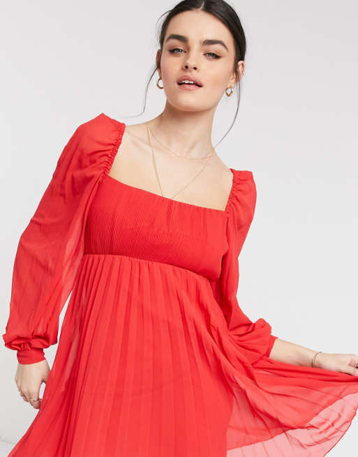 Asos red outlet skater dress