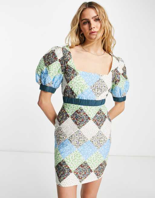 Asos patchwork outlet dress