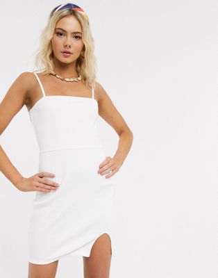 white dress with split