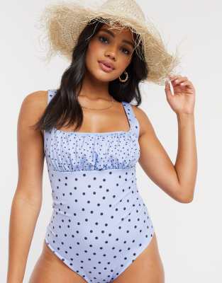 asos polka dot swimsuit