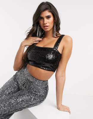 sequin bralette top