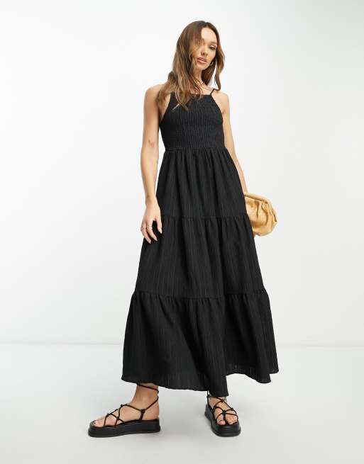 Asos black summer dress sale