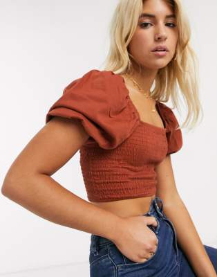 asos shirred top