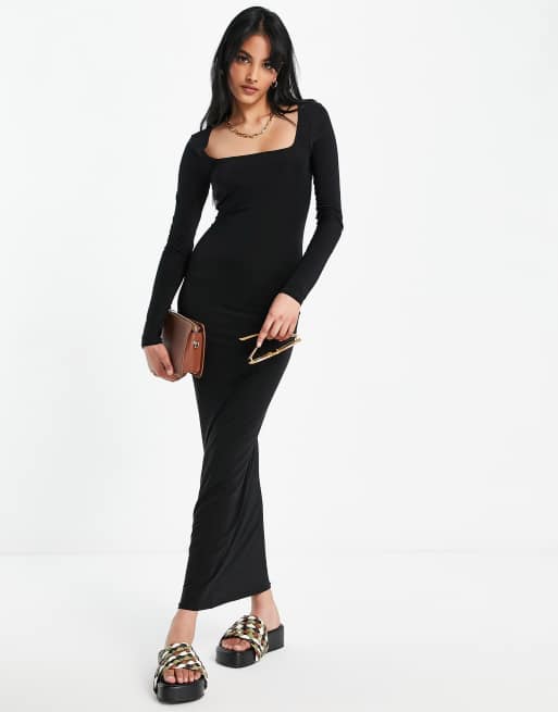 asos square neck dress