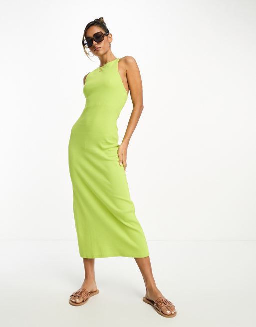 Asos chartreuse outlet dress