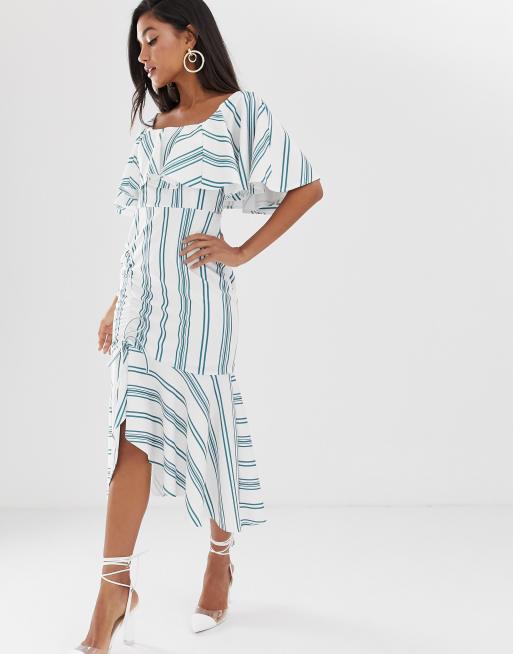 Asos striped midi store dress