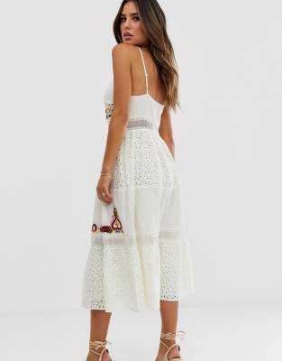 asos square neck midi dress