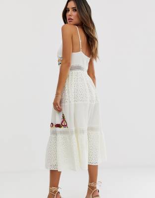 asos tiered midi dress