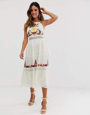 asos tiered midi dress