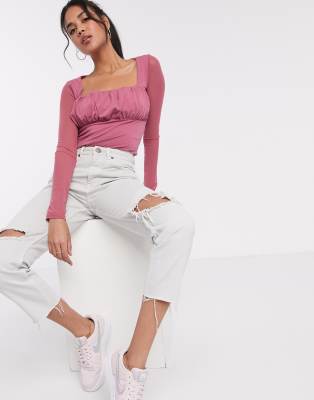 asos pink top