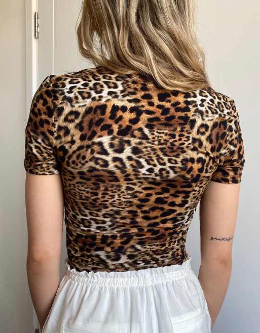 Animal print best sale top asos