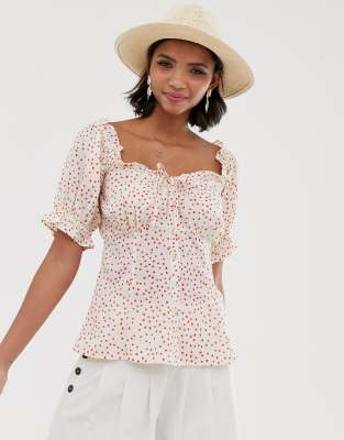 polka dot top asos