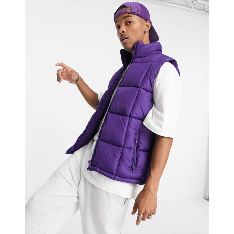 Black Quilted Oversized Puffer Vest, Purple Door Boutique