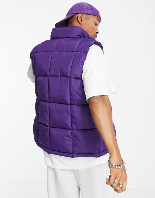 Mens purple puffer hot sale vest