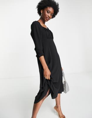 asos square neck midi dress