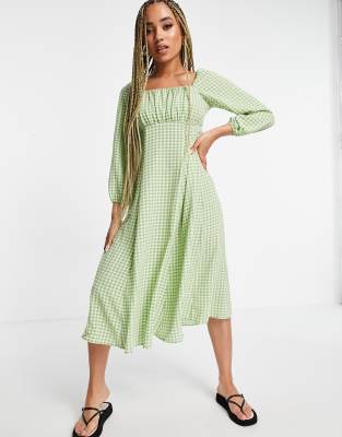 asos square neck midi dress